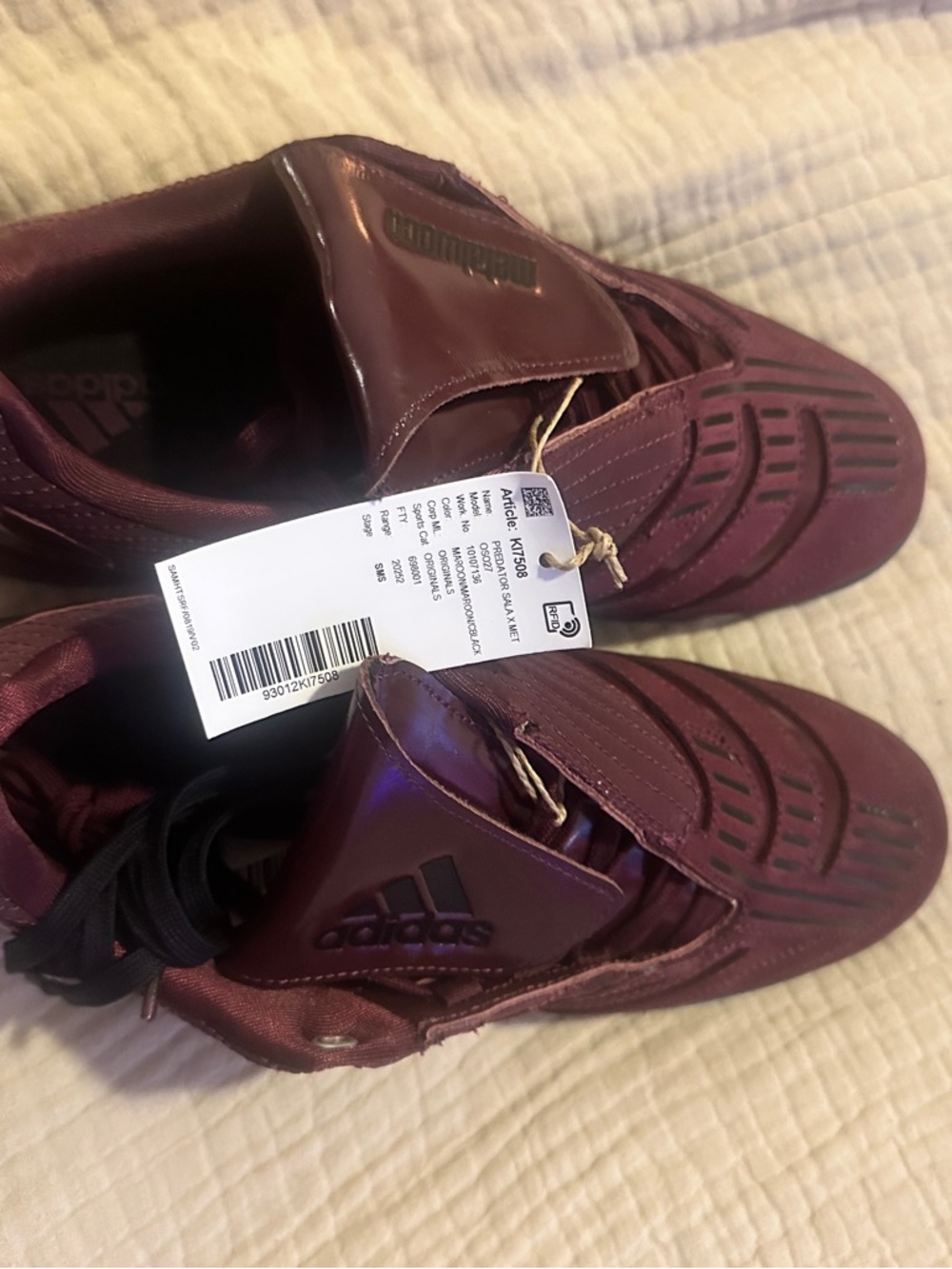 adidas Deep Plum Lace-Up Sneakers